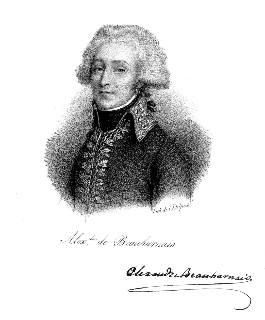 Alexandre, wicehrabia Beauharnais 1760-1794, żołnierz francuski autorstwa Delpech