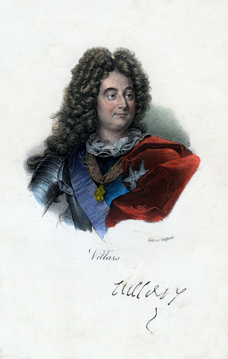 Claude Louis Hector de Villars, generał francuski, ok. XIX w. autorstwa Delpech