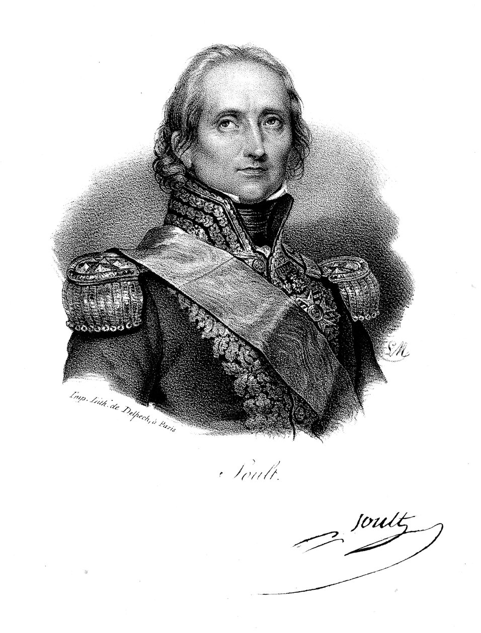 Nicolas Jean de Dieu Soult, francuski żołnierz i mąż stanu, c1830 autorstwa Delpech