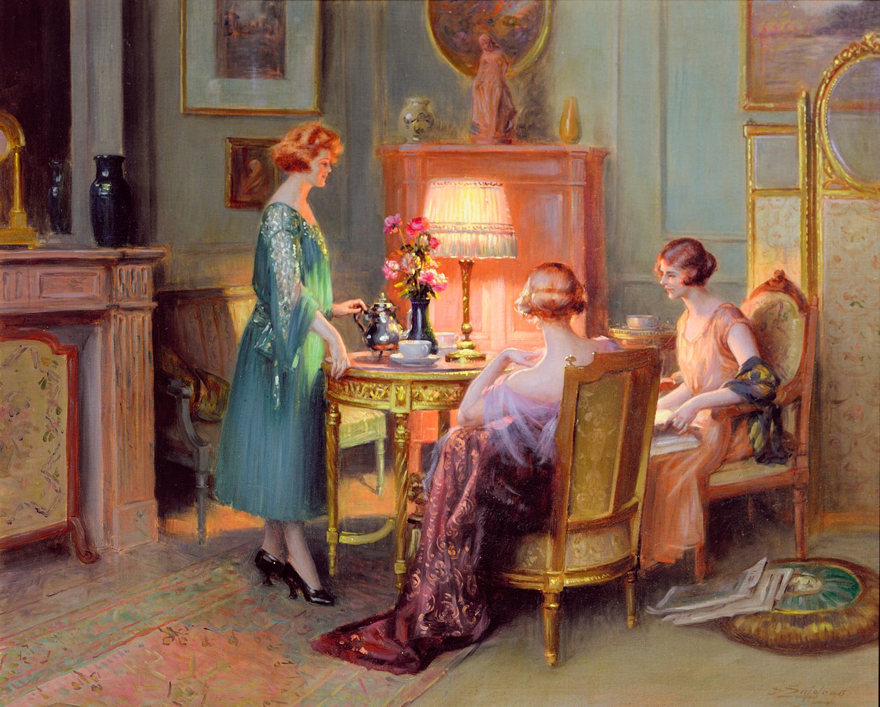 Herbata przy świetle lampki autorstwa Delphin Enjolras