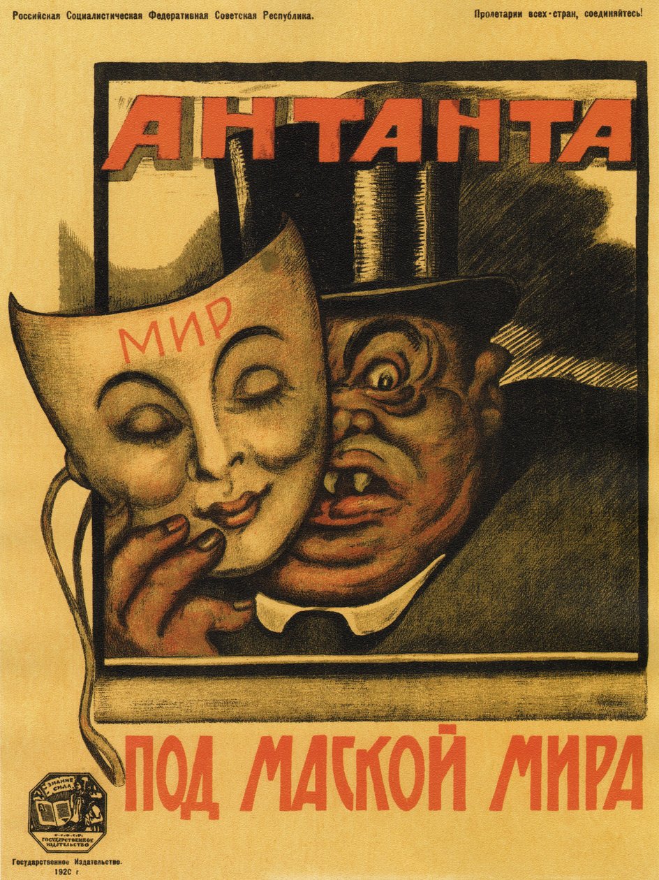 Ententa pod maską pokoju Plakat, 1920 autorstwa Deni