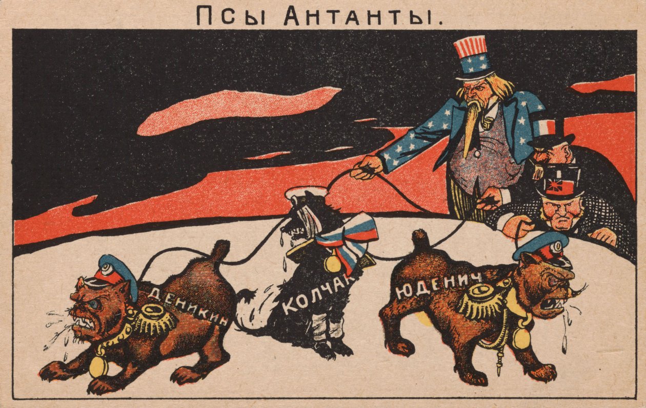 Psy Ententy: Denikin, Kołczak, Judenich, 1919. autorstwa Deni