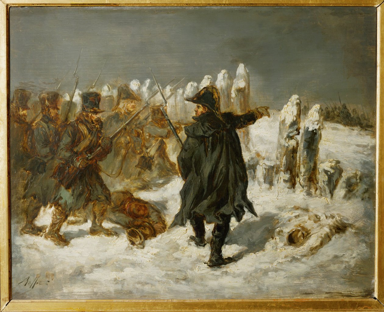 Michel Ney, Marechal de France, książę Moskova, podczas kampanii rosyjskiej w 1812 r. na reducie Kowno ... autorstwa Denis Auguste Marie Raffet