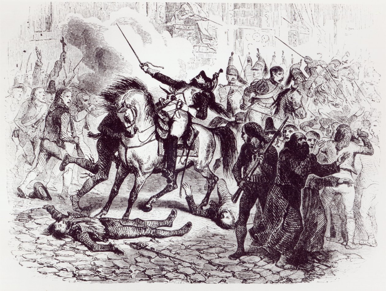 2 maja 1808, Powstanie w Madrycie, z „Histoire de Napoleon” M. de Norvins, 1839 autorstwa Denis Auguste Marie Raffet