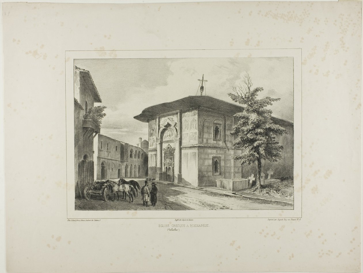 Kościół grecki, Bukareszt, Wołoszczyzna, 15 lipca 1837 r. autorstwa Denis Auguste Marie Raffet