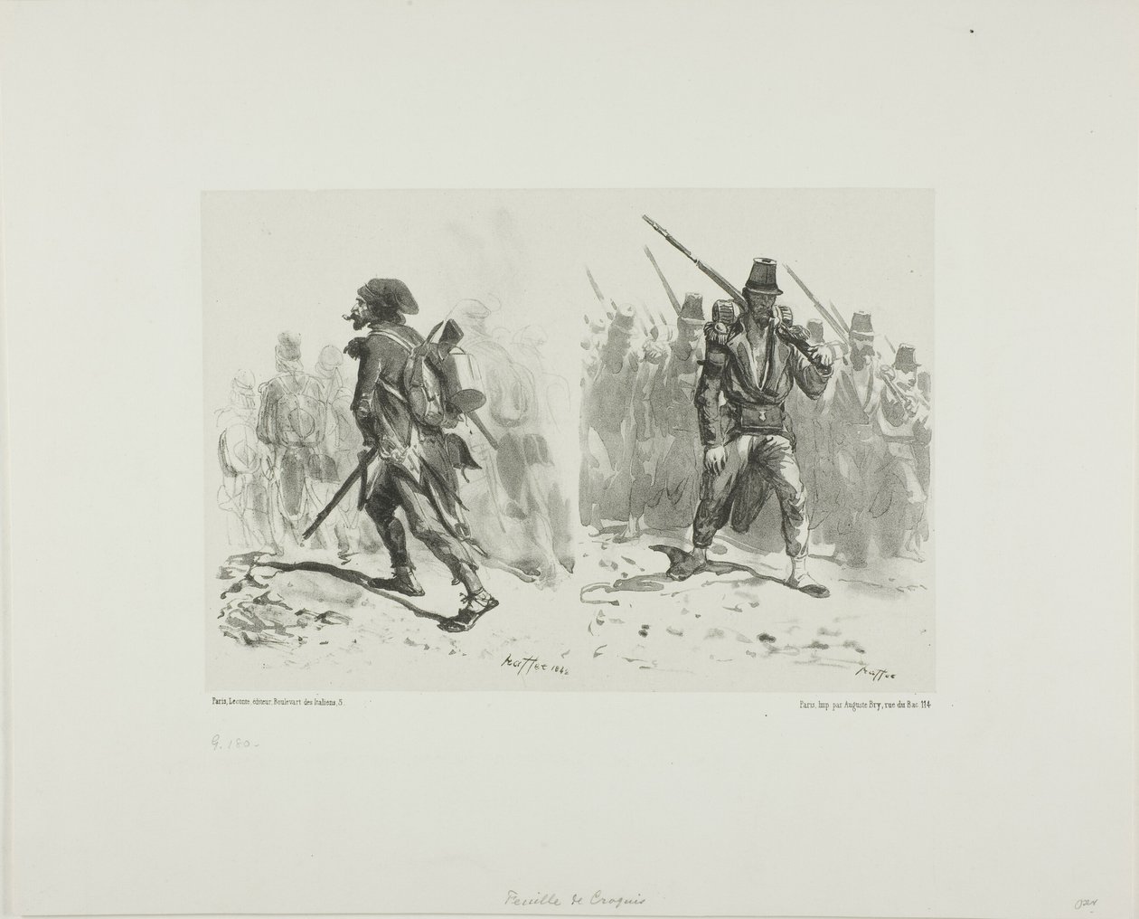 Arkusz szkiców autorstwa Denis Auguste Marie Raffet