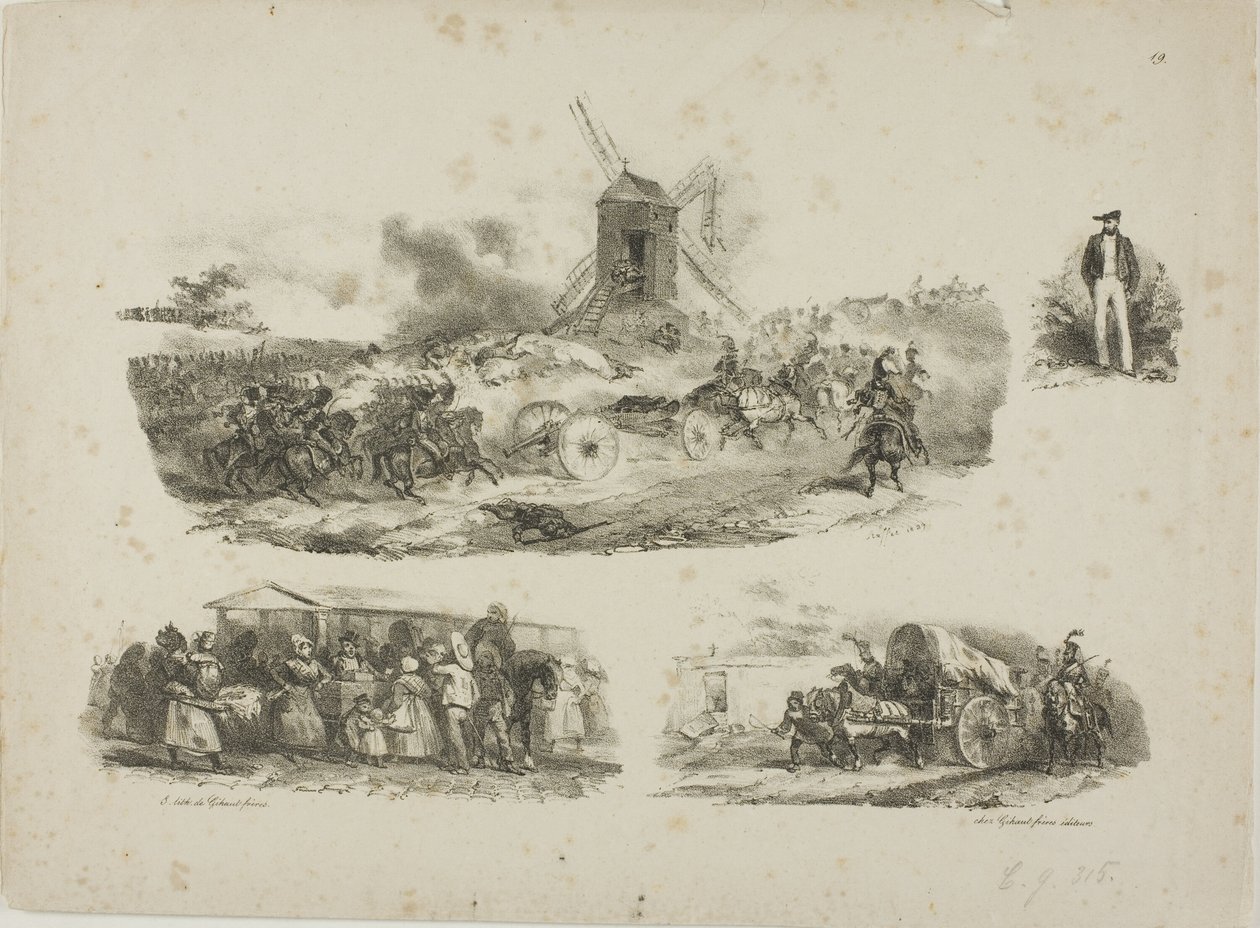 Arkusz szkiców autorstwa Denis Auguste Marie Raffet