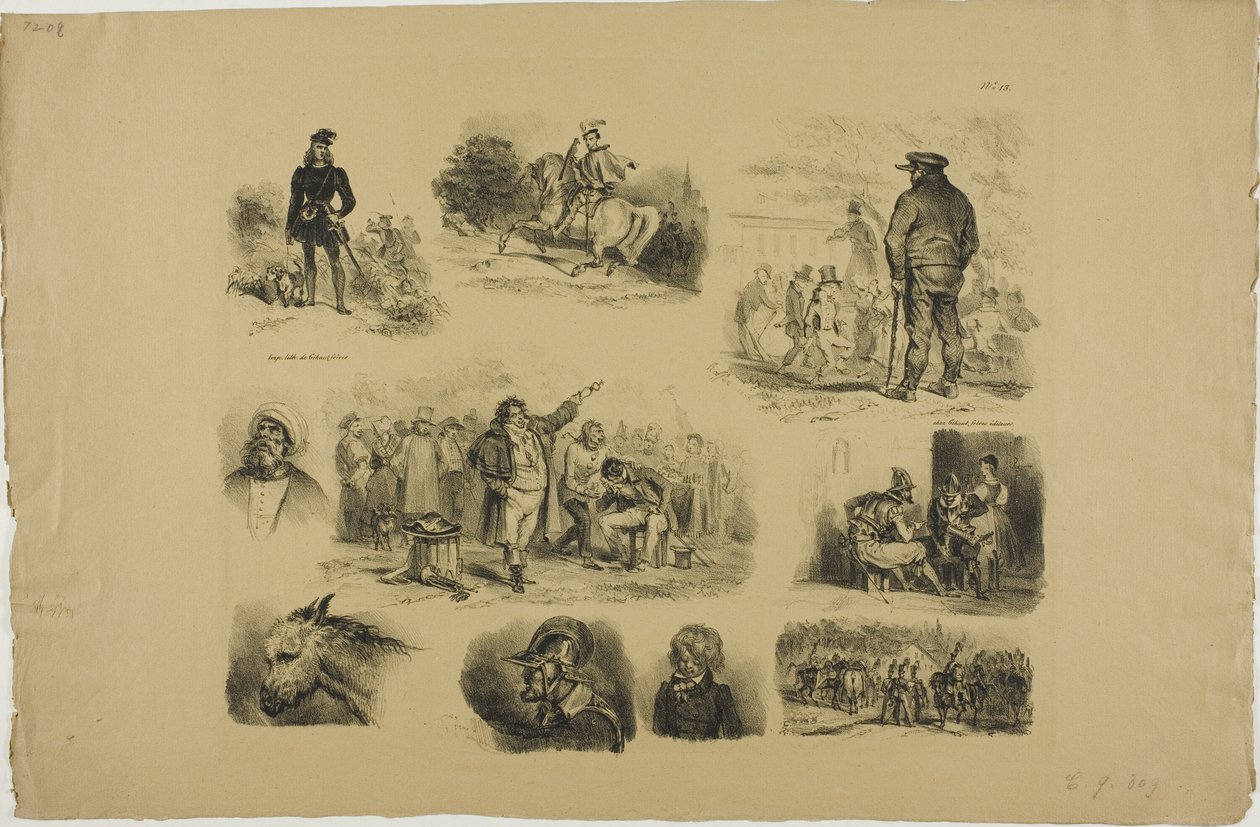 Arkusz szkiców autorstwa Denis Auguste Marie Raffet