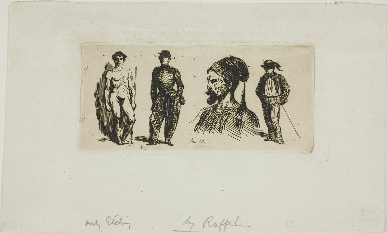 Arkusz szkiców autorstwa Denis Auguste Marie Raffet