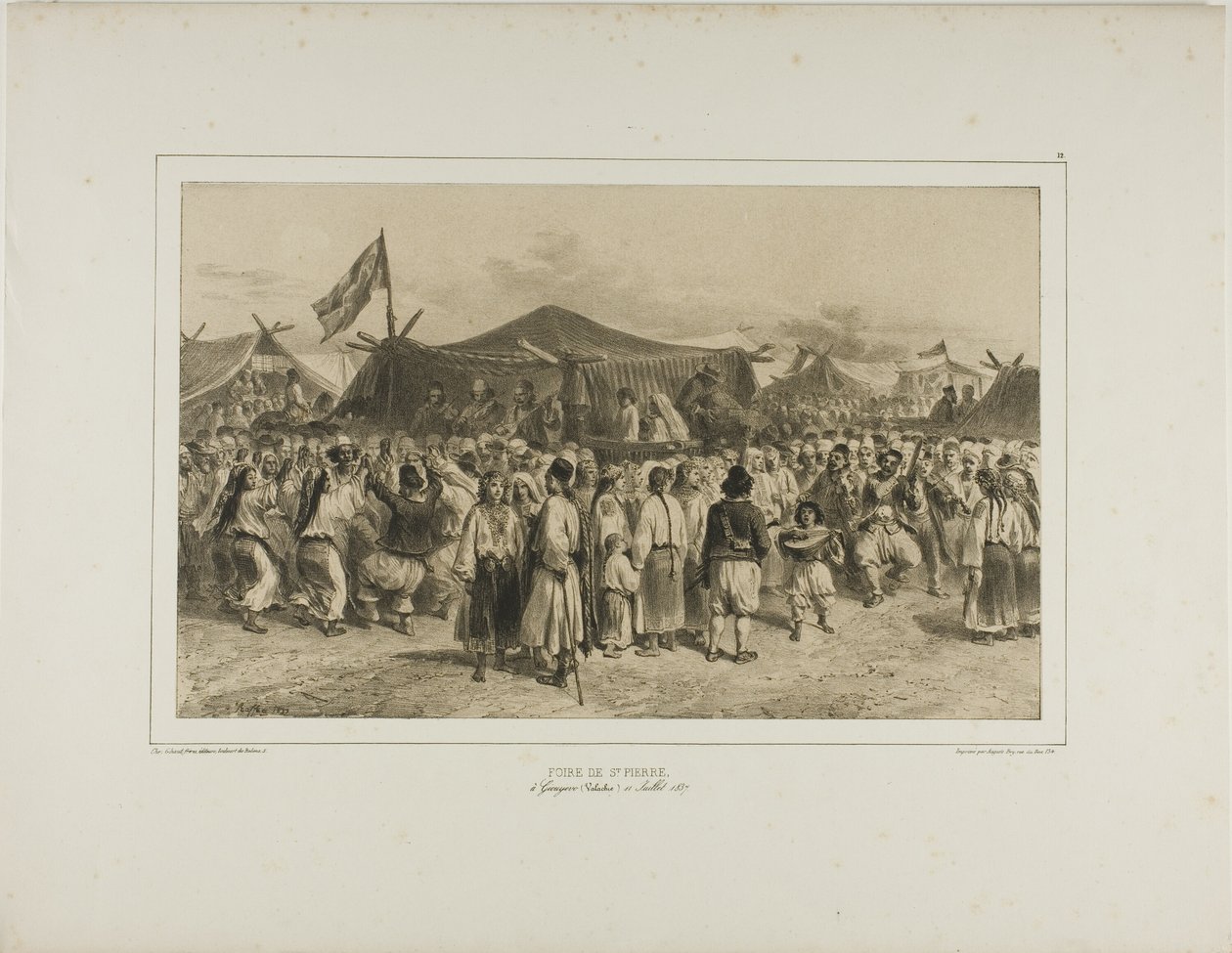 Targi St. Pierre, Giourjevo, Wołoszczyzna, 11 lipca 1837 r. autorstwa Denis Auguste Marie Raffet