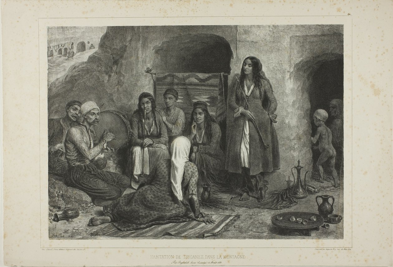 Tsiganes Mountain Dwelling autorstwa Denis Auguste Marie Raffet