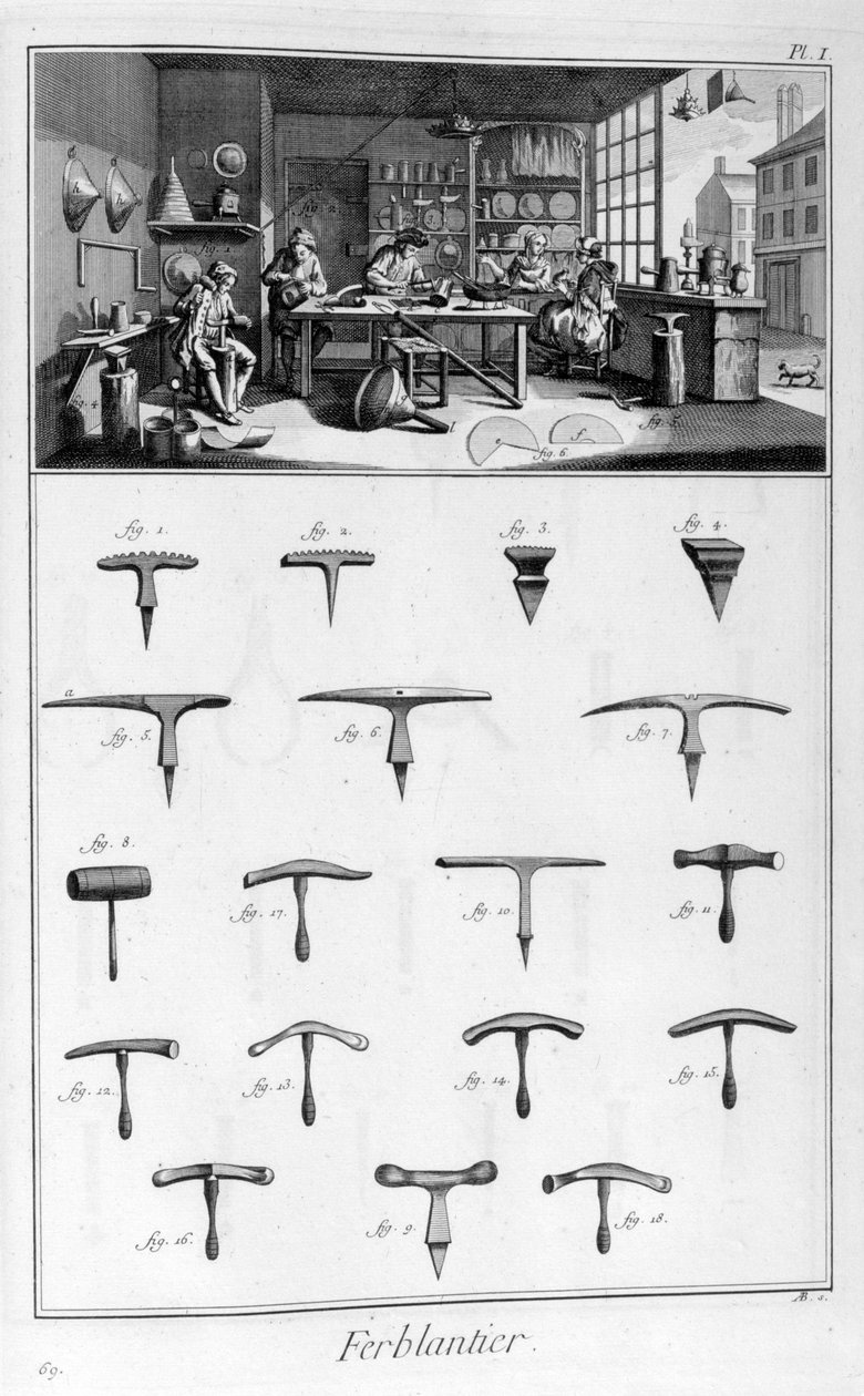 Blaszany, 1751-1777 autorstwa Denis Diderot