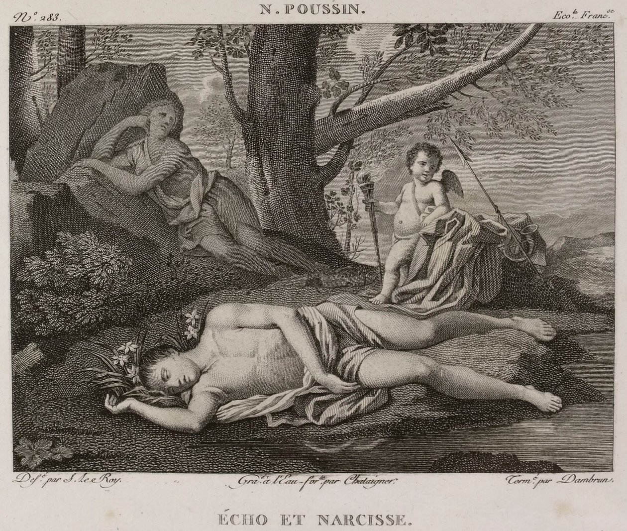 Denis-Sébastien Leroy, Chataigner i Dambrun - Echo i Narcyz, według Nicolasa Poussina - 1802-1815 autorstwa Denis Sebastien Leroy