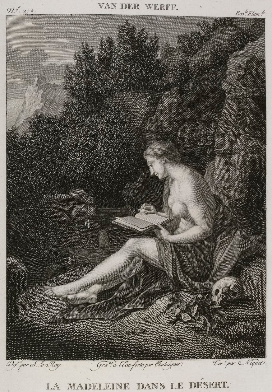 Denis-Sébastien Leroy, Chataigner i Niquet - Magdalena na pustyni, według Adriaena van der Werffa - 1802-1815 autorstwa Denis Sebastien Leroy