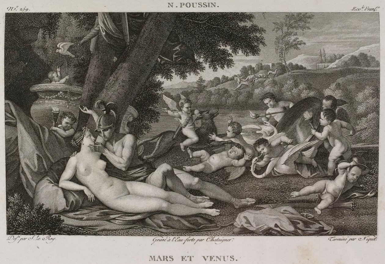 Denis-Sébastien Leroy, Chataigner i Niquet - Mars i Wenus, według Nicolasa Poussina - 1802-1815 autorstwa Denis Sebastien Leroy