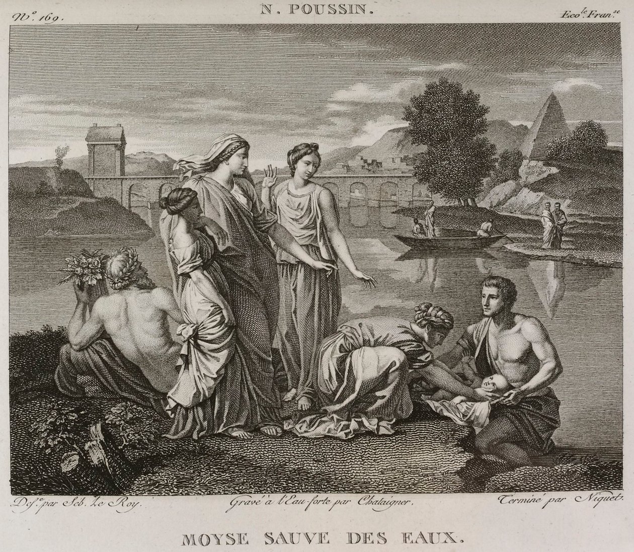 Denis-Sébastien Leroy, Chataigner i Niquet - Mojżesz ocalony z wód, według Nicolasa Poussina - 1802-1815 autorstwa Denis Sebastien Leroy