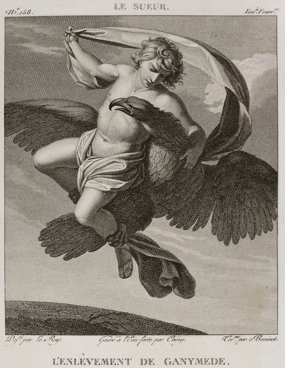 Denis-Sébastien Leroy, Coiny i Bovinet - Uprowadzenie Ganimedesa, według Eustache Le Sueur - 1802-1815 autorstwa Denis Sebastien Leroy
