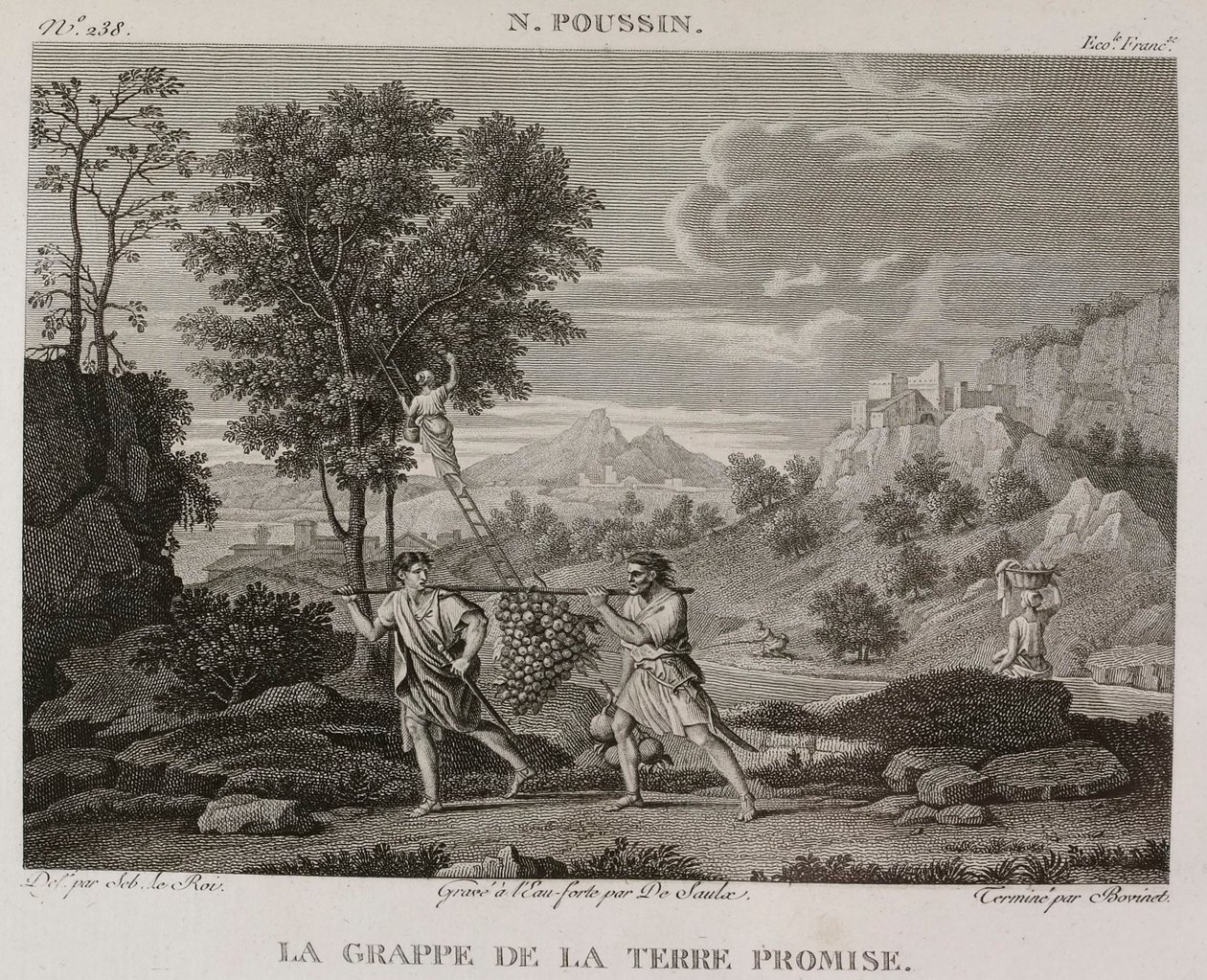 Denis-Sébastien Leroy, Saulx i Bovinet - Winogrono Ziemi Obiecanej, według Nicolasa Poussina - 1802-1815 autorstwa Denis Sebastien Leroy