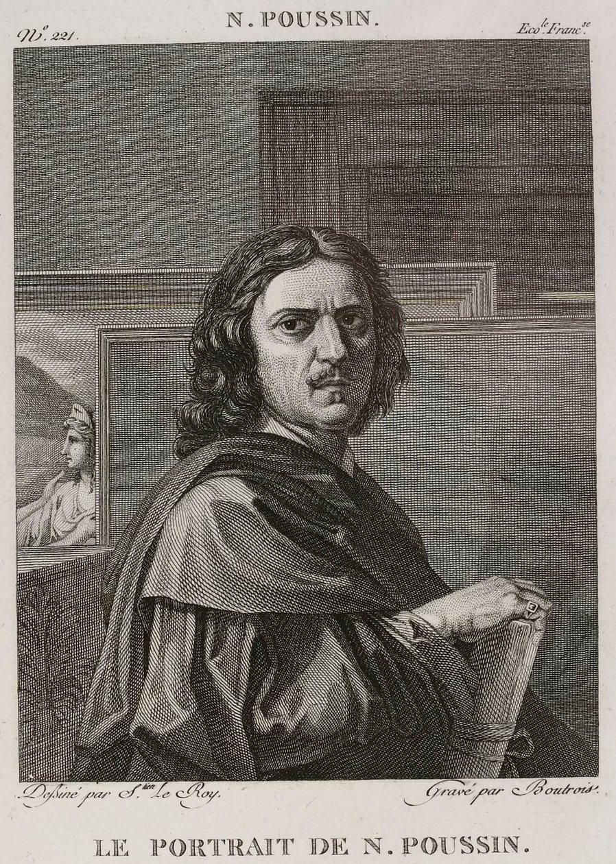 Denis-Sébastien Leroy et Boutrois - Portret Nicolasa Poussina, według Nicolasa Poussina - 1802-1815 autorstwa Denis Sebastien Leroy