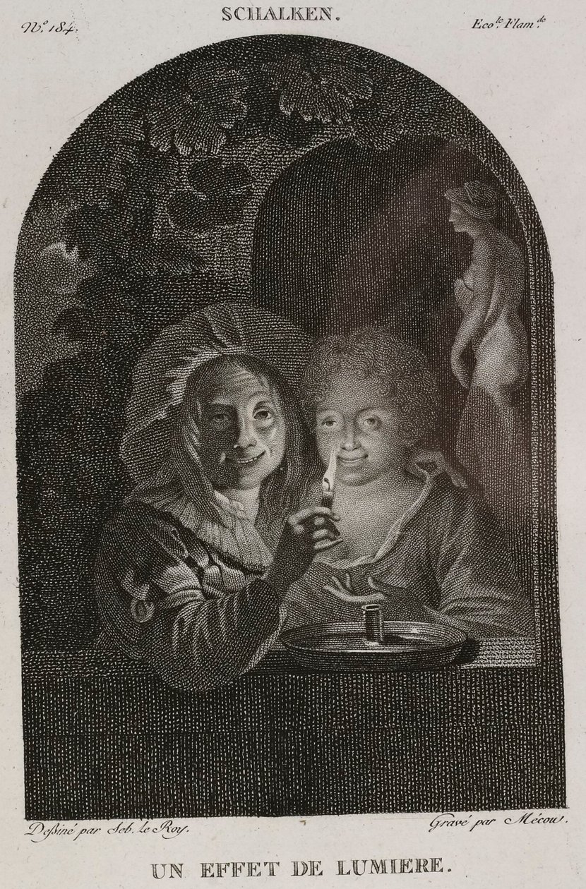 Denis-Sébastien Leroy et Mécou - Efekt światła, według Schalkena - 1802-1815 autorstwa Denis Sebastien Leroy