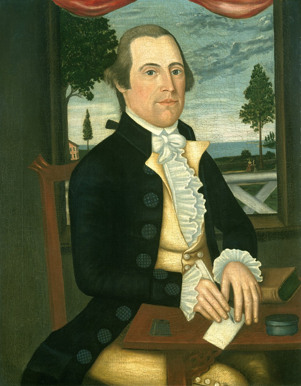 Kapitan Elisha Denison, c.1790 autorstwa Denison Limner