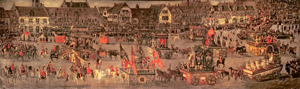 Triumf Arcyksiężnej Izabeli (1556-1633) w Brukseli Ommeganck w niedzielę 31 maja 1615 (szczegóły w 75629) autorstwa Denys van Alsloot