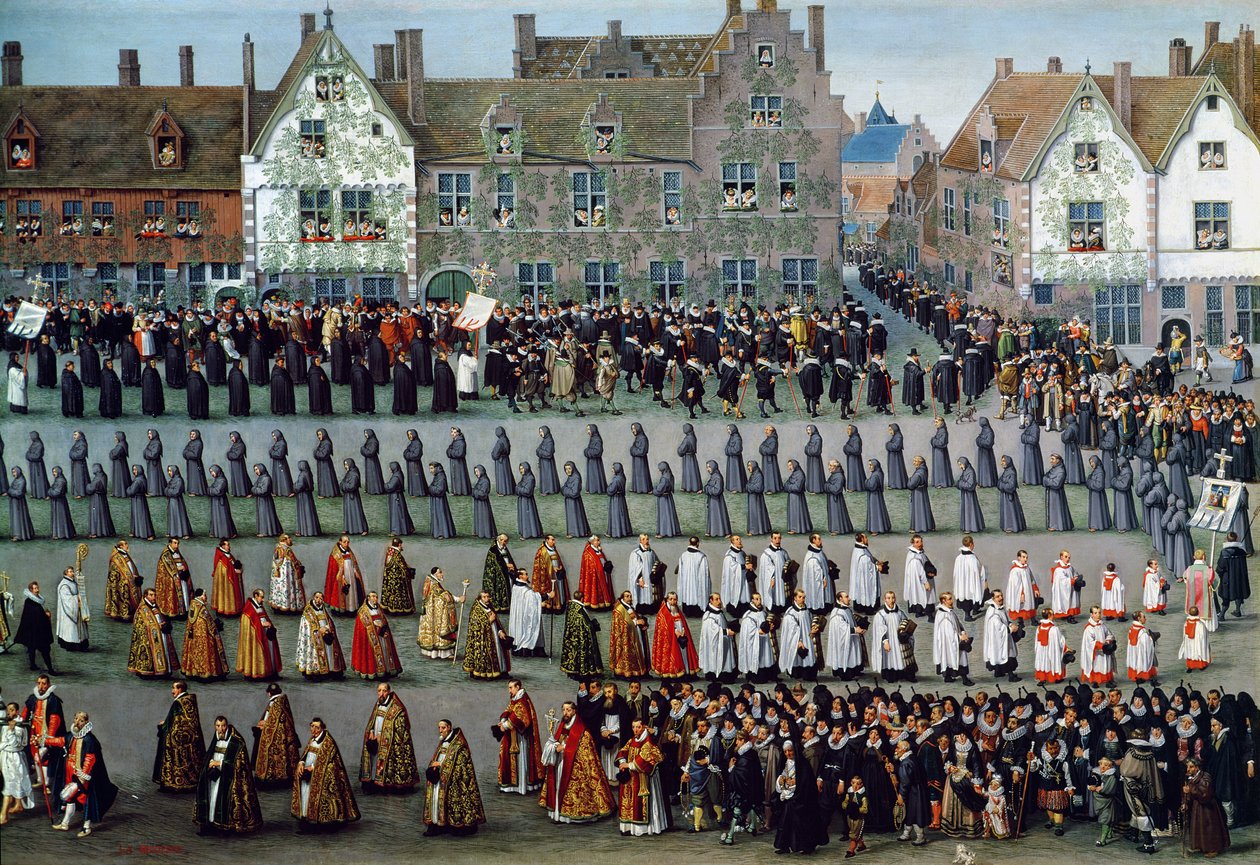 Triumf arcyksiężnej Izabeli (1556-1633) w Ommegang w Brukseli, 31 maja 1615, 1616 (więcej) autorstwa Denys van Alsloot
