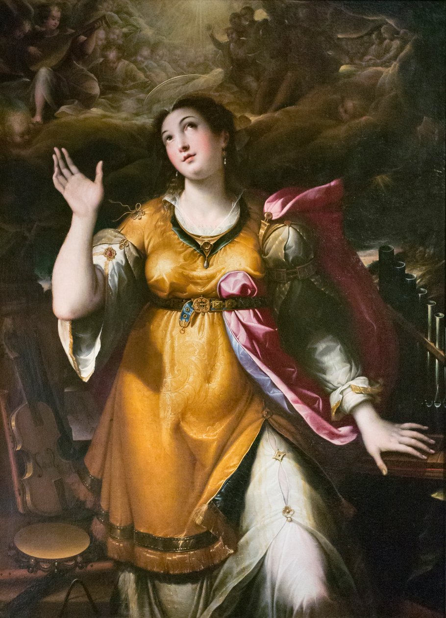 Święta Cecylia, ok. 1580 (olej na płótnie) autorstwa Denys Calvaert or Calvart