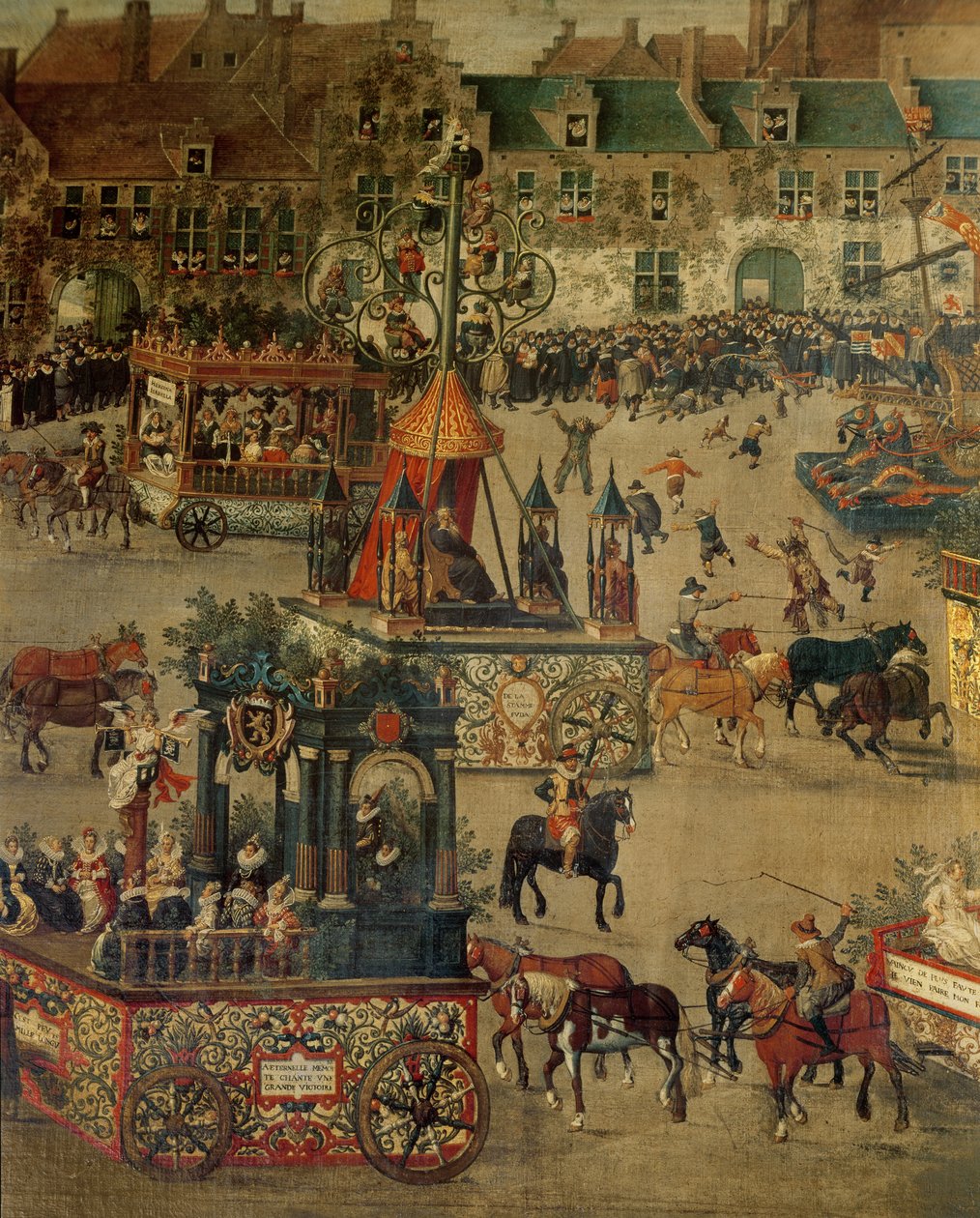 Ommeganck w Brukseli 31 maja 1615: szczegół triumfu Izabeli Hiszpańskiej autorstwa Denys van Alsloot