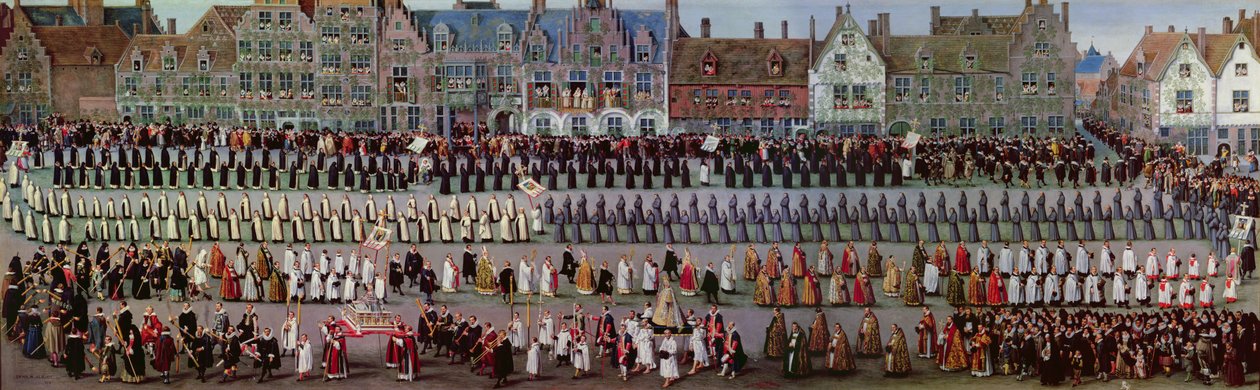 Ommegang w Brukseli 31 maja 1615: Procesja Notre Dame de Sablon autorstwa Denys van Alsloot