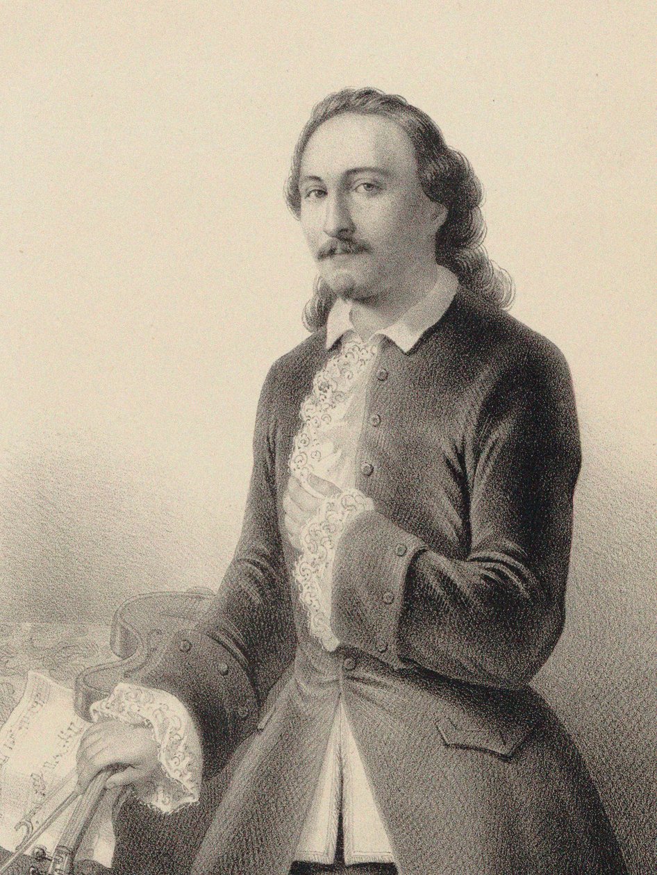 Portret Artura Saint-Léona 1821-1870 w balecie Le Violon du diable Cesare Pugni, 1849. autorstwa Derancourt