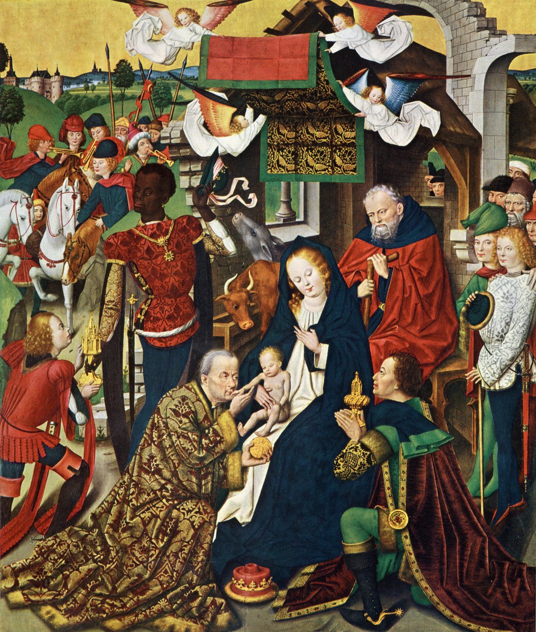 Dortmund Propsteikirche, ołtarz Derick Baegert, prawy panel autorstwa Derick Baegert