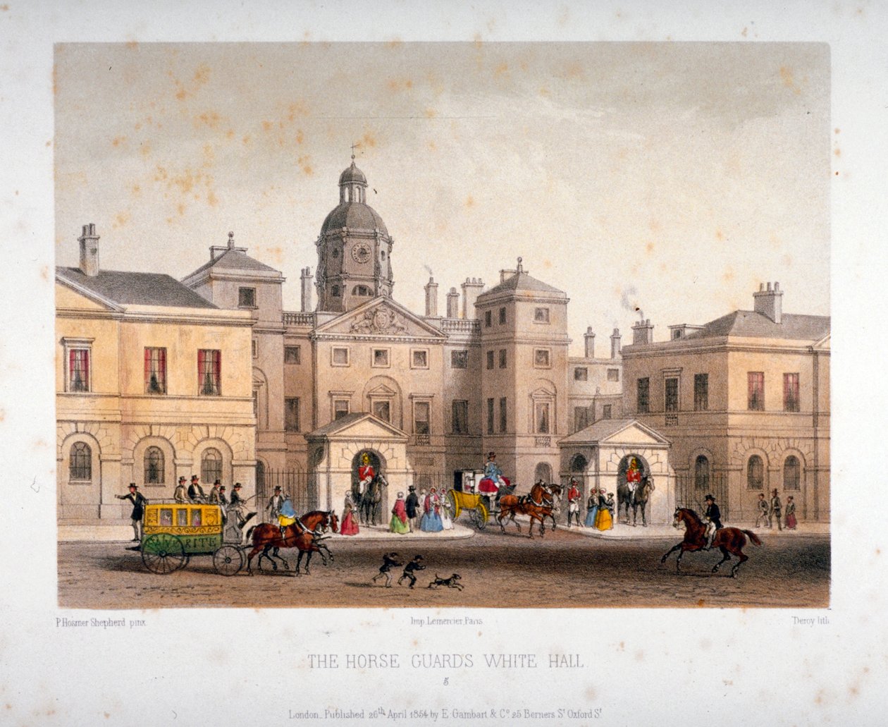 Gwardia konna, Westminster, Londyn, 1854. autorstwa Deroy