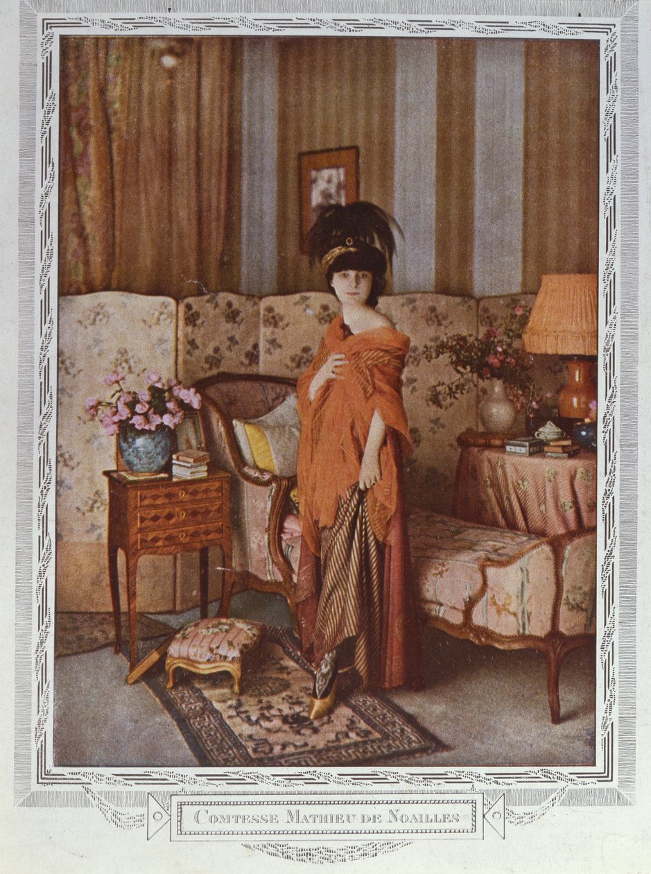 Hrabina Anna de Noailles (1876-1933) 1913 autorstwa Marcellin Gilbert Desboutin
