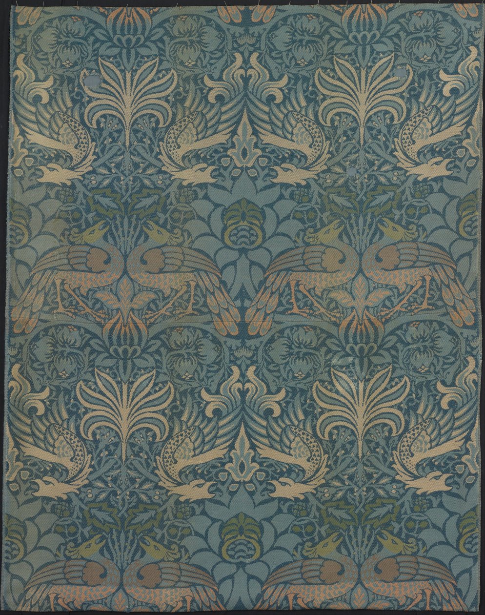 Panel zatytułowany Paw i smok autorstwa Designed by William Morris