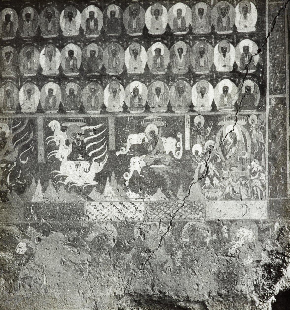Tysiąc buddów i nidana Lady Sumati, jaskinia 275, północna ściana, jaskinie Dunhuang, Chiny, zdjęcie 1275/1 (86) autorstwa Desmond Parsons