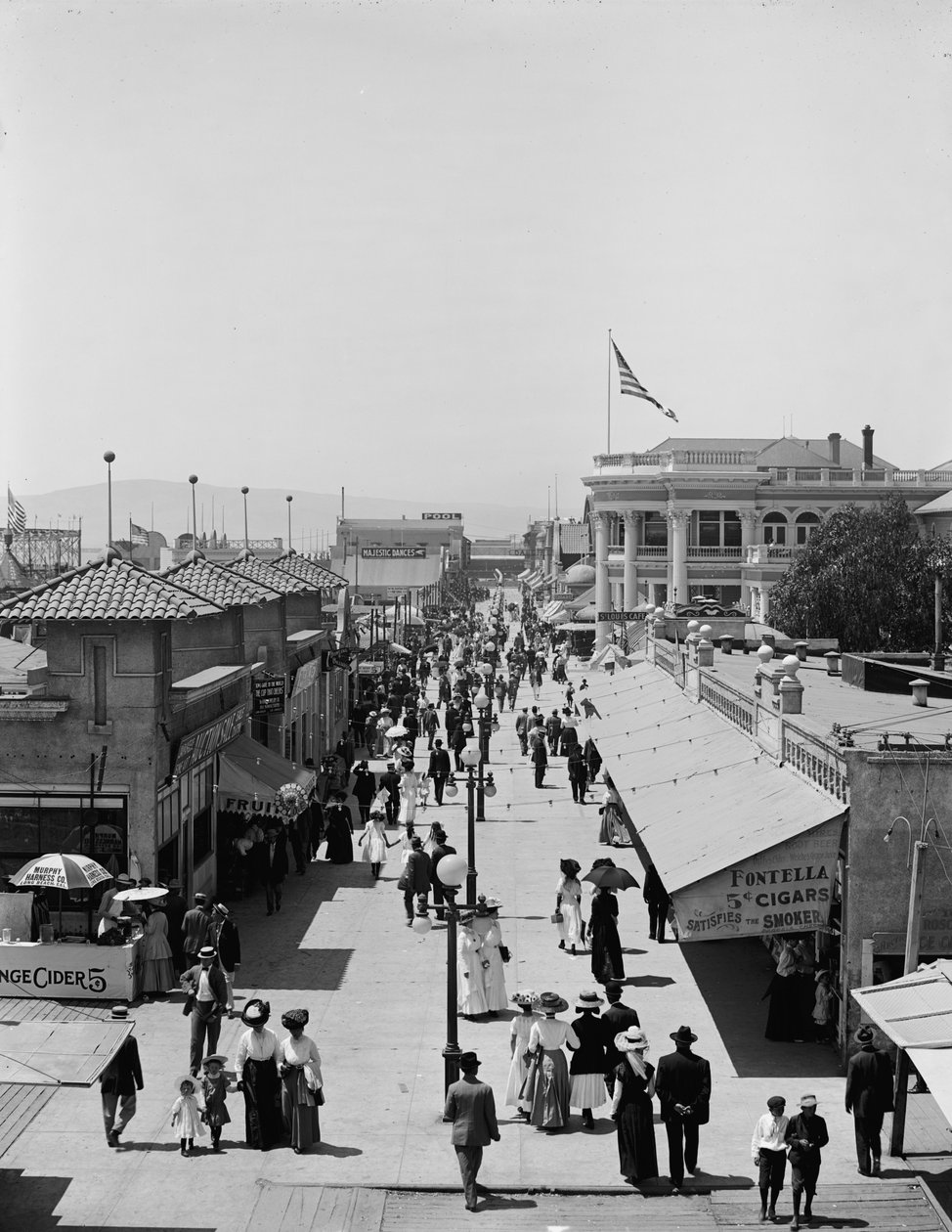 Midway, Long Beach, Kalifornia, ok. 1910-20 autorstwa Detroit Publishing Co.