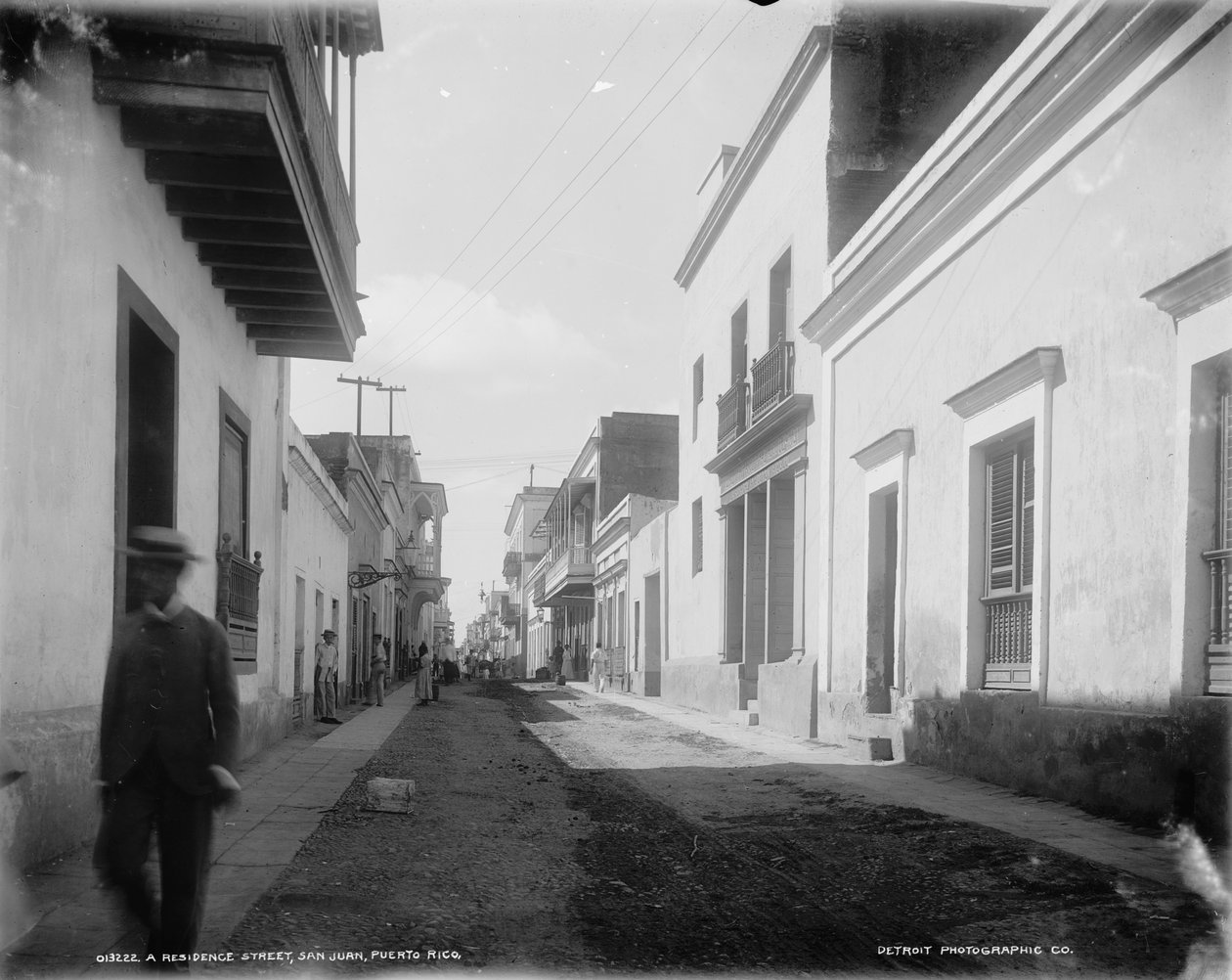 Ulica A Residence, San Juan, Portoryko, ok.1900 autorstwa Detroit Publishing Co.