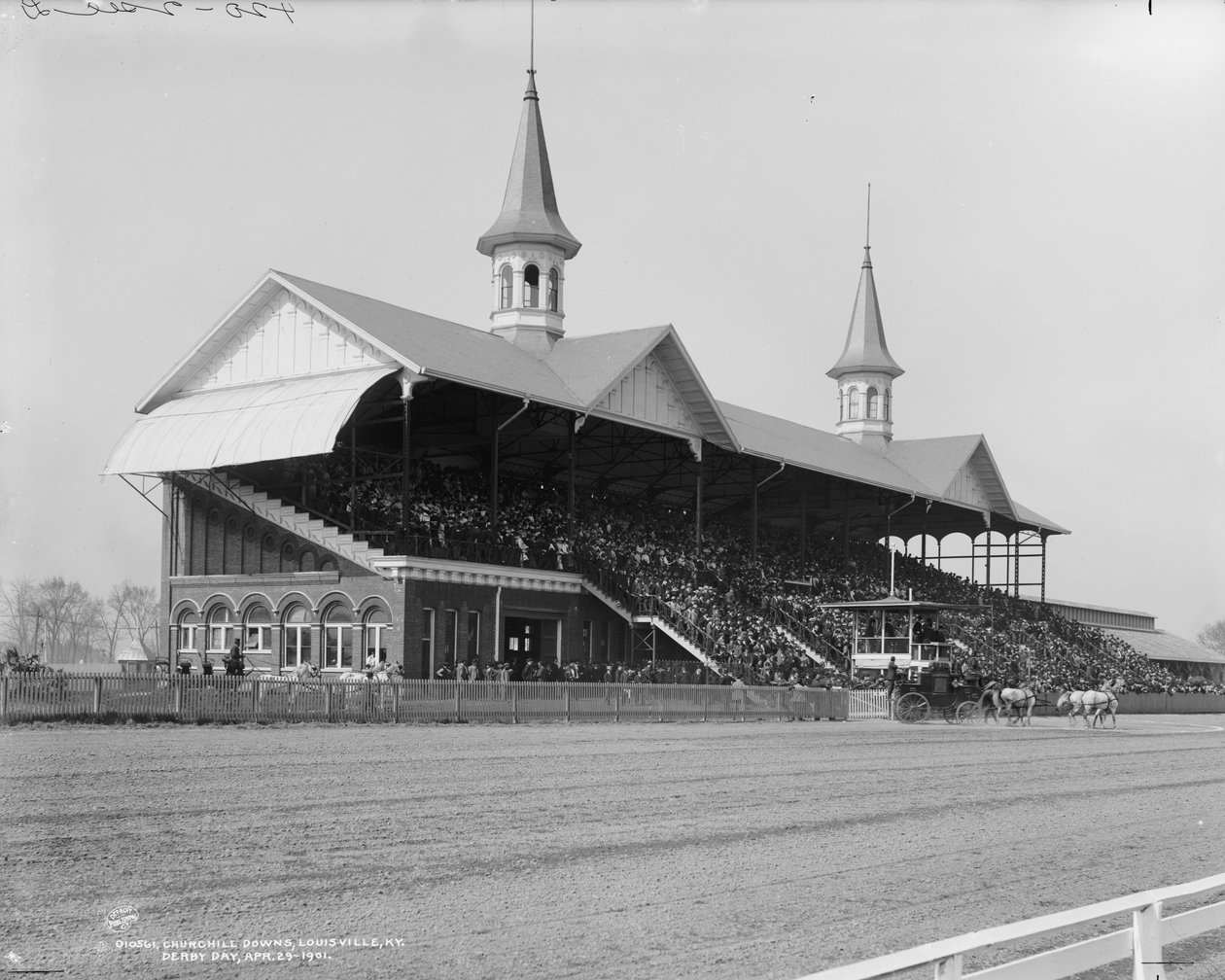 Churchill Downs, Louisville, Kentucky, dzień Derby, 29 kwietnia 1901 r. autorstwa Detroit Publishing Co.