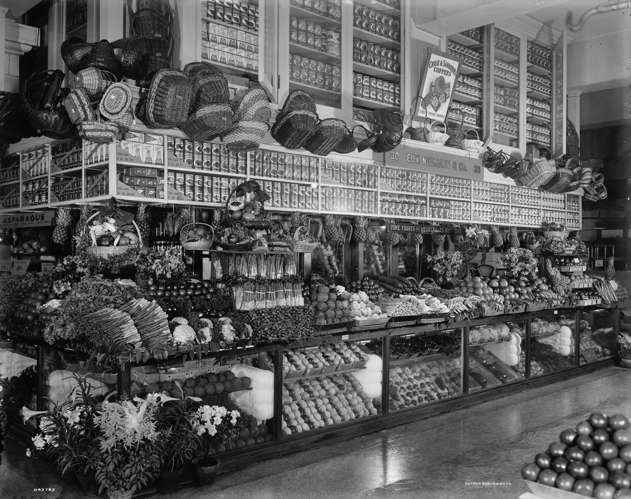 Edw. Neumann, Broadway Market, Detroit, Michigan, ok. 1905-15 autorstwa Detroit Publishing Co.