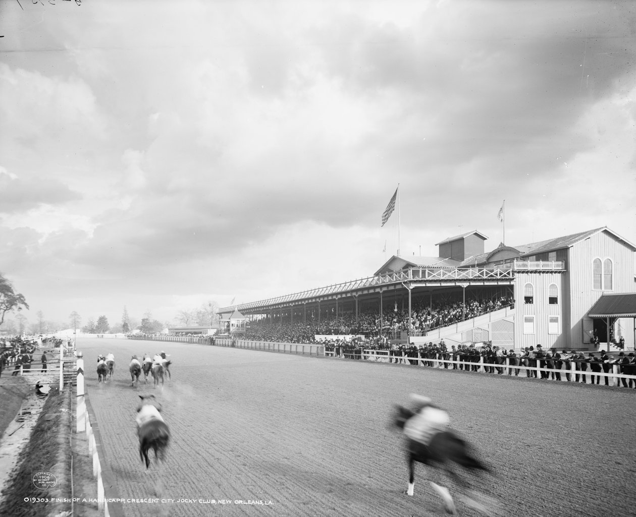 Ukończenie niepełnosprawnych, Crescent City Jockey Club, Nowy Orlean, Luizjana, ok. 1906 autorstwa Detroit Publishing Co.