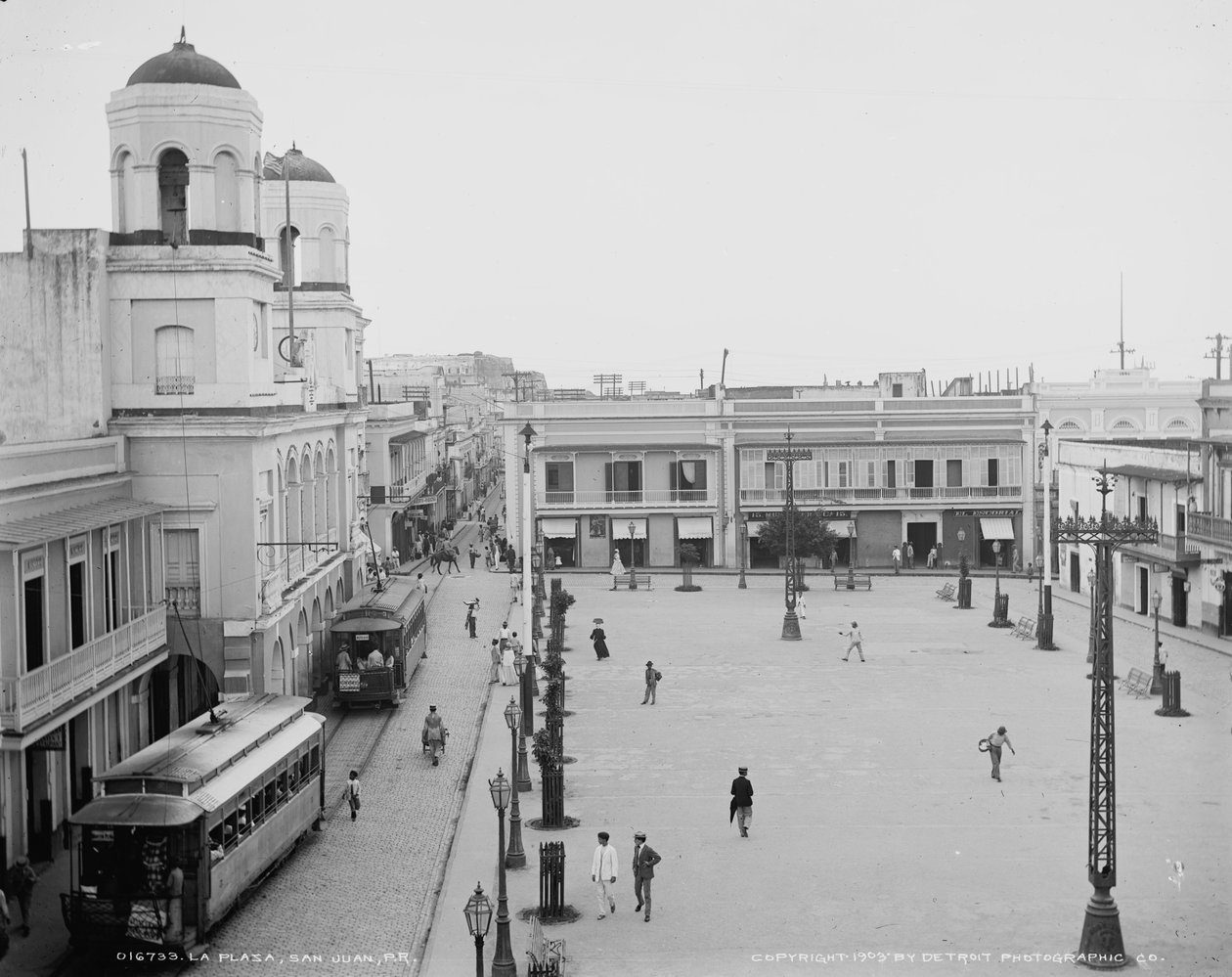 La Plaza, San Juan, Puerto Rico, ok. 1903 r. autorstwa Detroit Publishing Co.