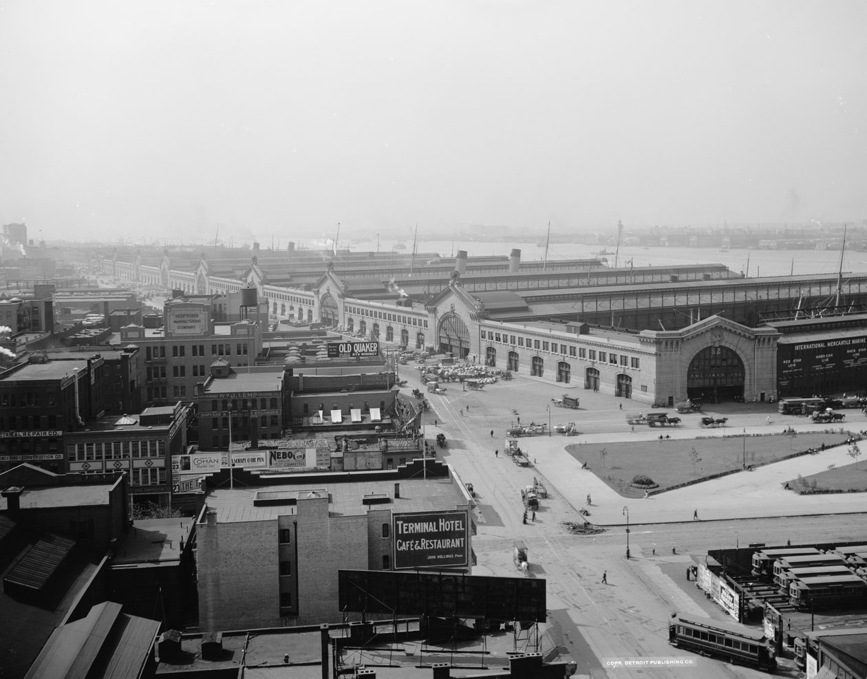 Nowe mola Chelsea, Nowy Jork, ok. 1900-20 autorstwa Detroit Publishing Co.