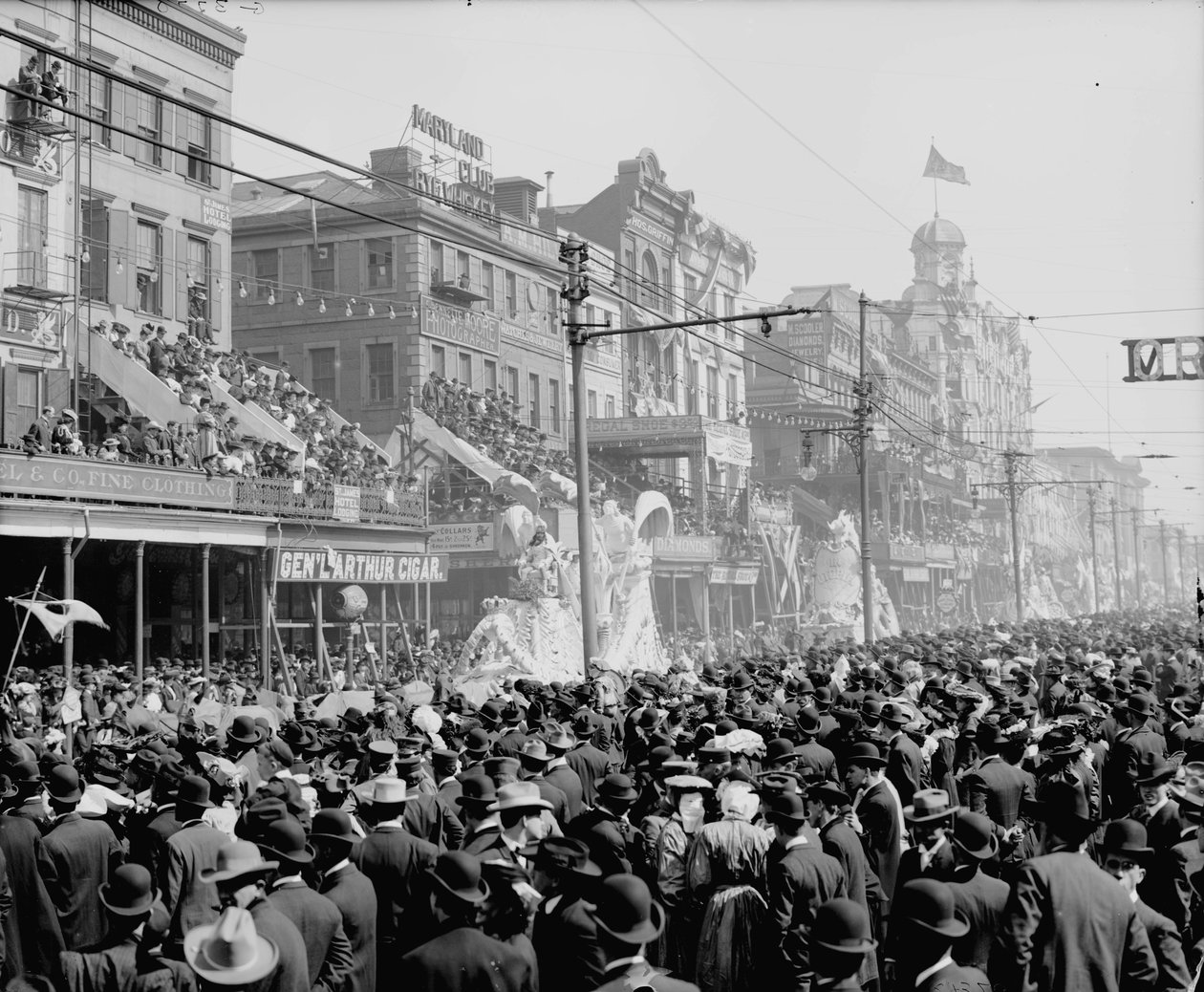 Nowy Orlean, Luizjana, Dzień Mardi Gras, Czerwony Korowód, ok. 1890-1910 autorstwa Detroit Publishing Co.