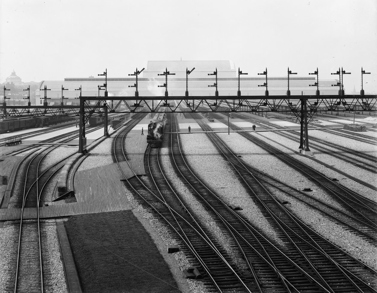 Stacje rozjazdowe, Union Station, Waszyngton, D.C., c.1907-10 autorstwa Detroit Publishing Co.