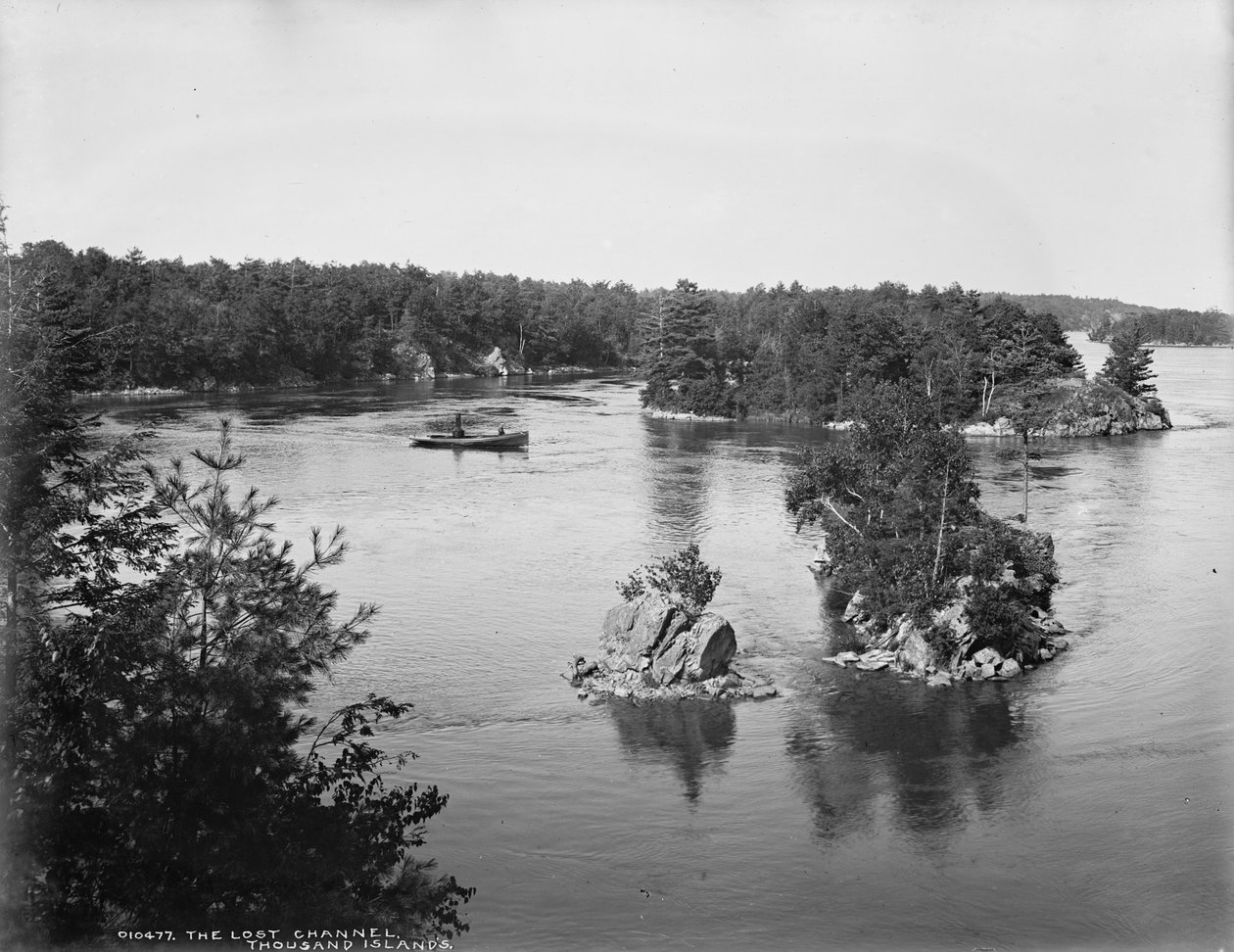 Zaginiony kanał, Tysiąc Wysp, ok. 1890-1901 autorstwa Detroit Publishing Co.