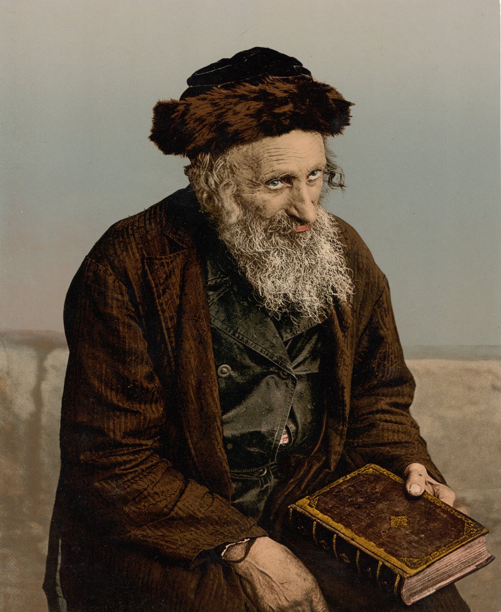 Izraelita, Jerozolima, Ziemia Święta, ok. 1890-ok. 1900 (odbitka fotochromowa) autorstwa Detroit Photographic Co.