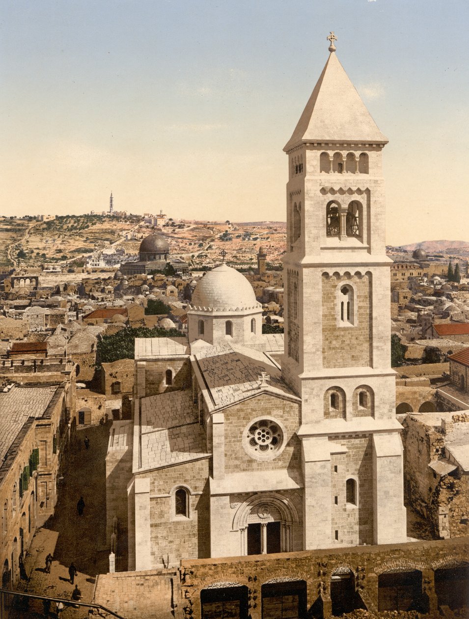 Kościół św. Zbawiciela, Jerozolima, Ziemia Święta, ok. 1890-ok. 1900 (odbitka fotochromowa) autorstwa Detroit Photographic Co.