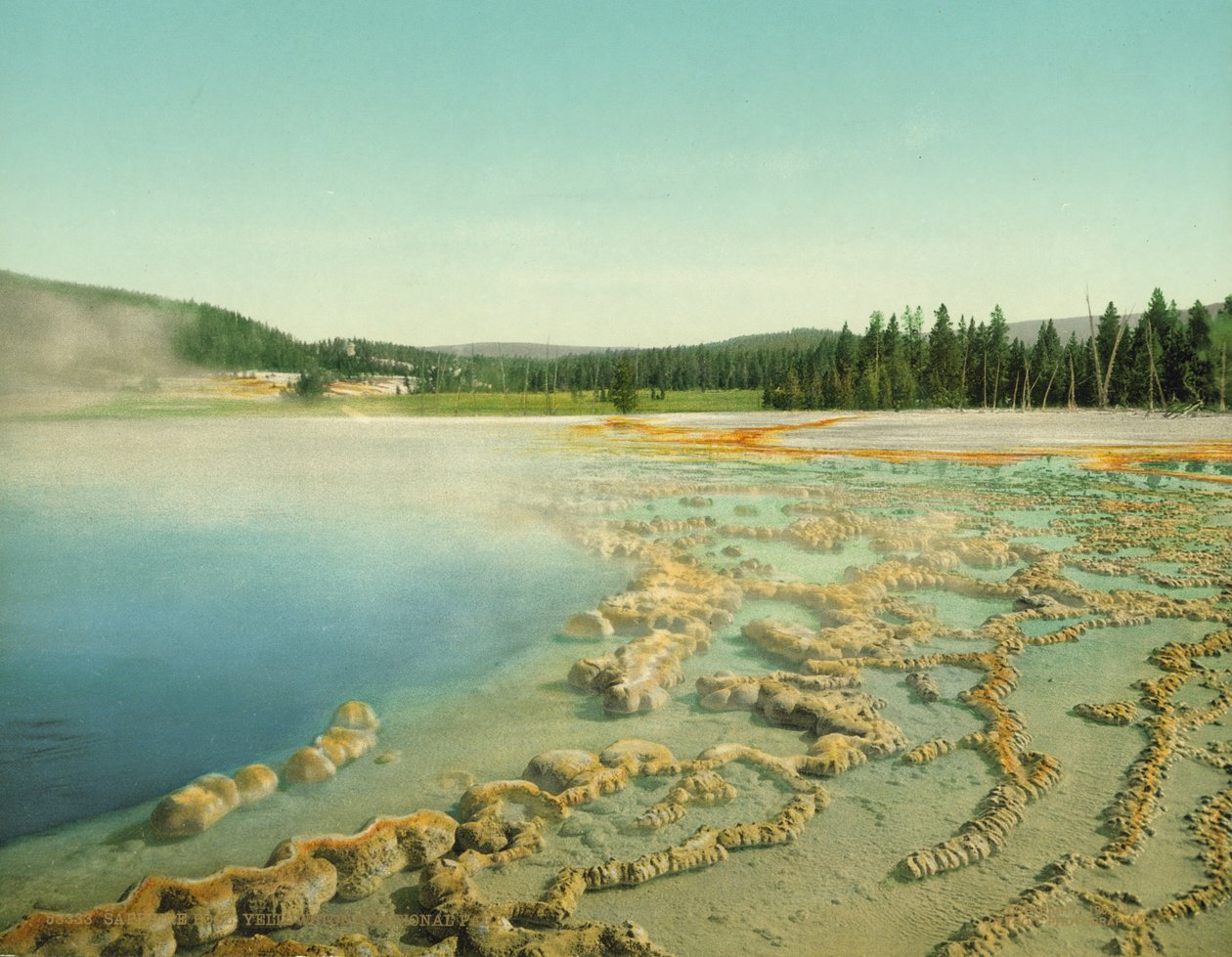 Szafirowy Basen, Park Narodowy Yellowstone, ok. 1902 (fotochrom) autorstwa Detroit Photographic Co.