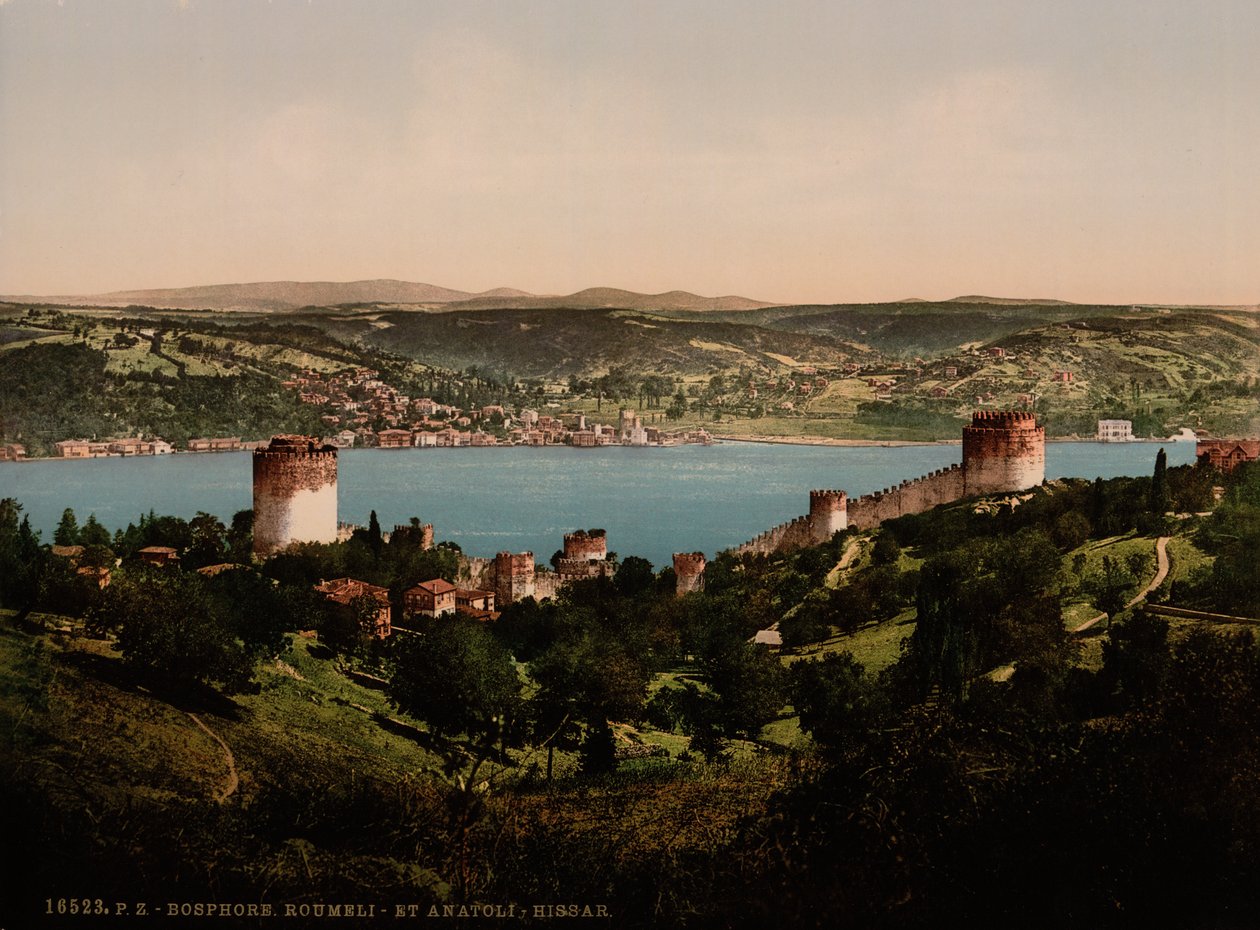 Bosfor, Rumeli i Anadali-Hissar, ok. 1890-1900 (odbitka fotochromowa) autorstwa Detroit Publishing Co.